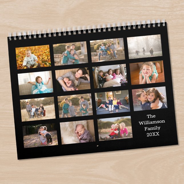 Calendrier Modern Custom 15 Month Photo (Modern Custom 15 Month Photo Calendar in situ)