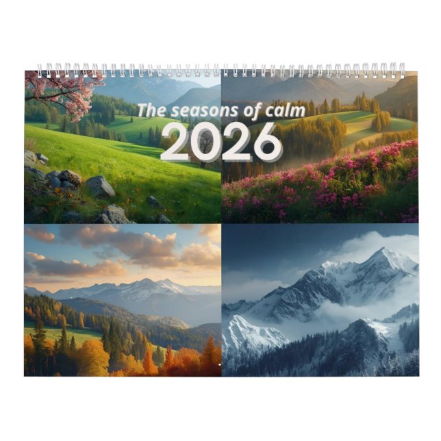 Calendrier Modern Minimalist Nature 2026 Wall Calendar (Protection)