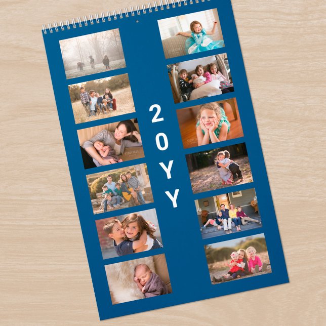 Calendrier Modern Photo Blue Cover (Modern Photo Blue Cover Calendar, front cover)