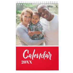 Calendrier Moderne Gris personnalisé multi photo année Célébr