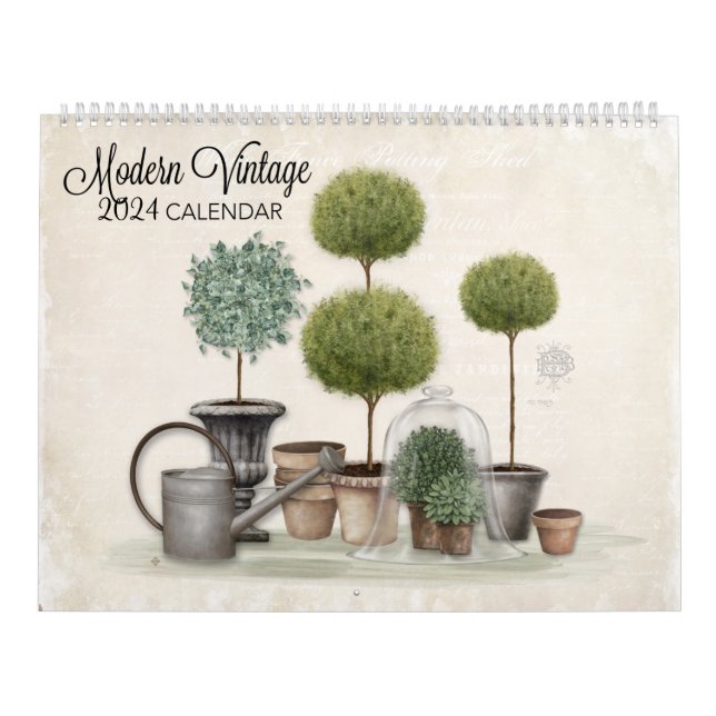 Calendrier moderne Vintage 2024 (Protection)