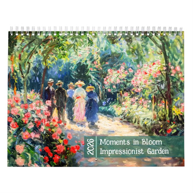 Calendrier Moments in Bloom – 2026 Impressionist Garden Calen (Protection)
