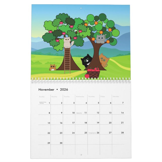 Calendrier "Moments meowgiques : Une année de chats Kawaii"Ca (Nov 2026)