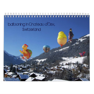 Calendrier monter en ballon dans le d'Oex de château