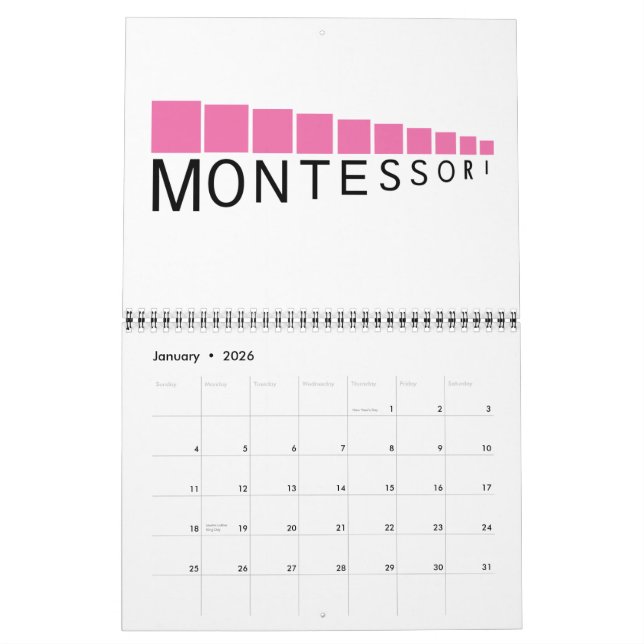 Calendrier Montessori et imprimés d'art (Jan 2026)