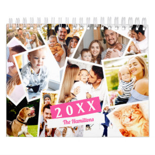 Calendrier Mosaïque de photos Mix Collage Famille 2022