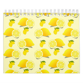Calendrier Motif citron jaune