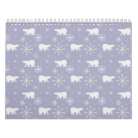 Motif de Noël avec ours polaires et flocons de nei