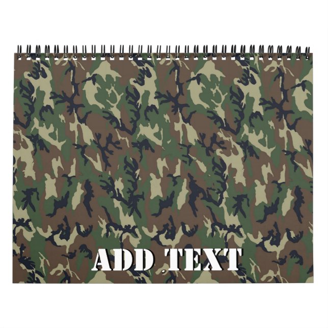 Calendrier Motif du camouflage vert militaire (Protection)