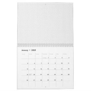 Calendrier Motif géométrique blanc et gris avec verrouillage