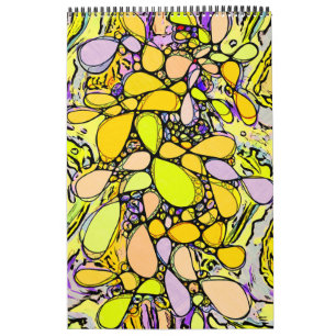 Calendrier Motif Peint À La Main Et Numériquement Art 13