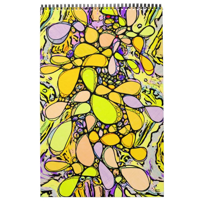 Calendrier Motif Peint À La Main Et Numériquement Art 13 (Protection)