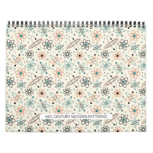 Calendrier Motifs Modernes du Milieu du Siècle #1 Art Origina