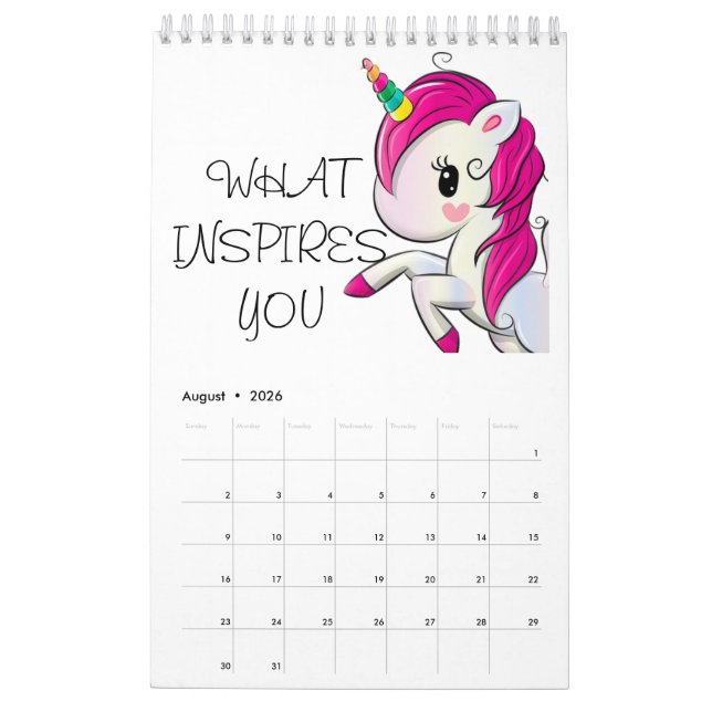 CALENDRIER MOTIVÉ POUR LES ENFANTS (Aug 2026)