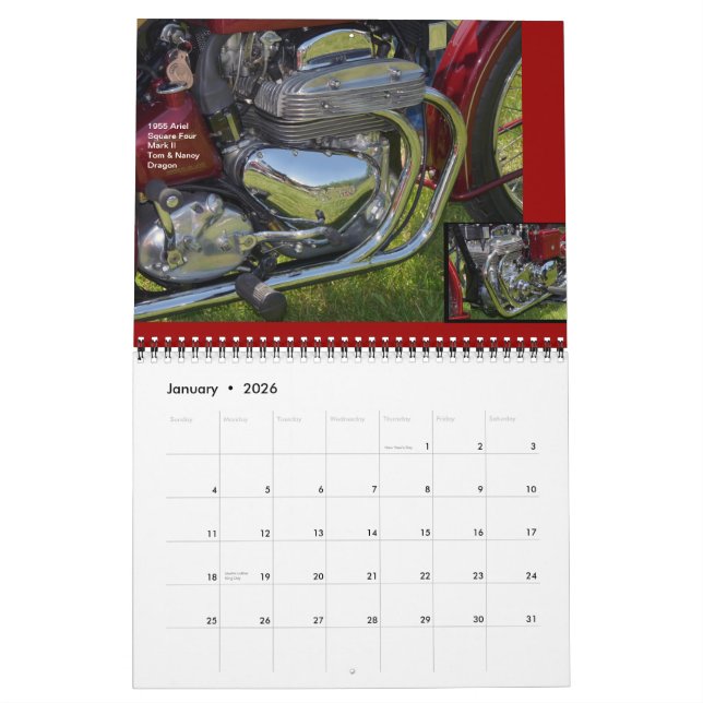 Calendrier Moto britannique (Jan 2026)