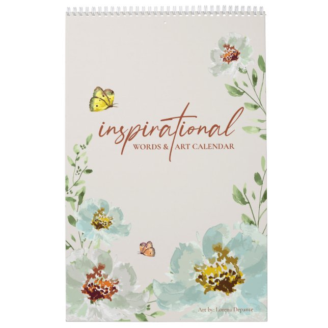 Calendrier Mots Inspirants Aquarelle Art : Lorena Depante (Protection)