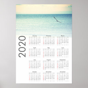 Calendrier Mouette 2020 Affiche