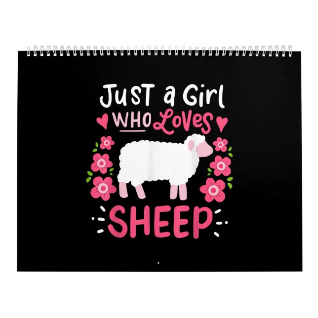Calendrier Mouton rose | Juste Une Fille Qui Aime Le Cadeau D (Protection)