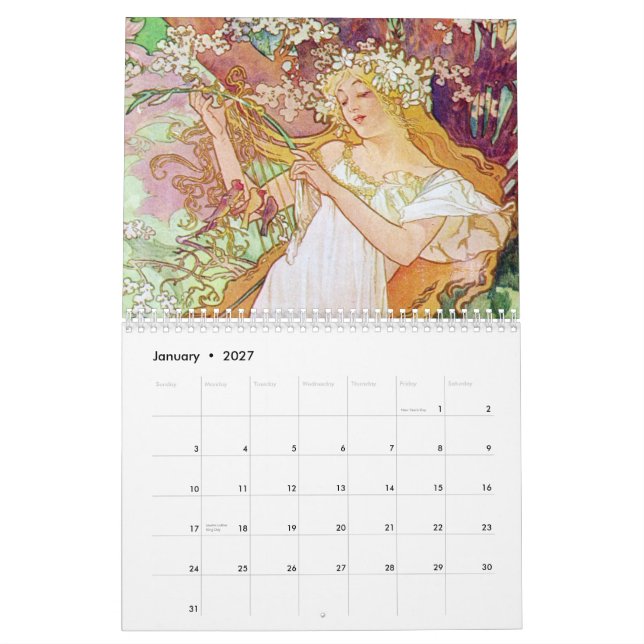 Calendrier Mucha 2012 (Jan 2027)