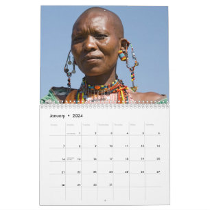 Calendrier Mur des visages africains