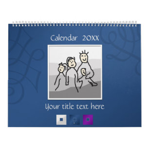 Calendrier Mural 13 photos personnelles et texte personnalisé 20XX