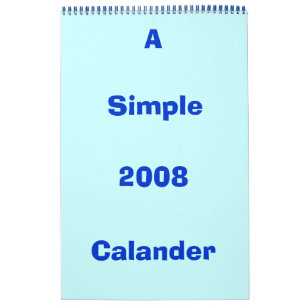 Calendrier Mural 2008, Calander, A, Simple
