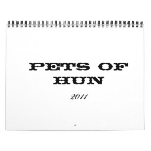 Calendrier Mural 2011 animaux familiers d'hun