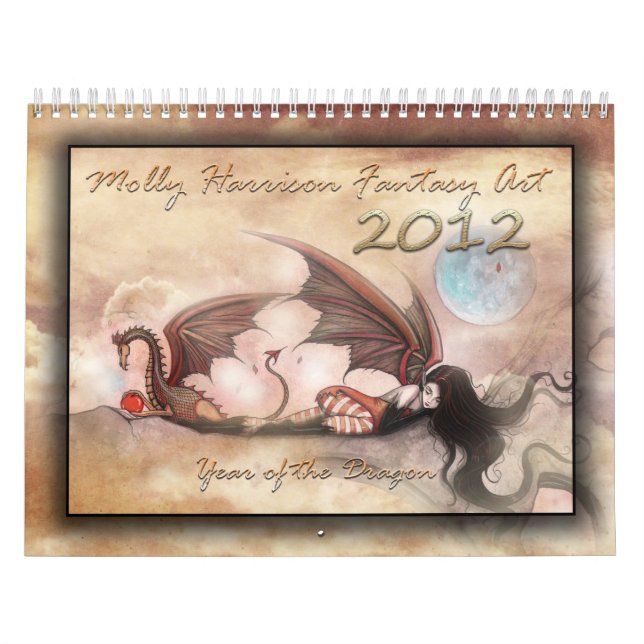 Calendrier mural 2012 Dragons et Fées (Protection)