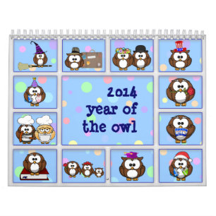 Calendrier Mural 2014 année du hibou
