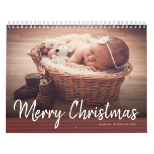Calendrier Mural 2024 Calendars Famille Bébé Photo Joyeux Noël
