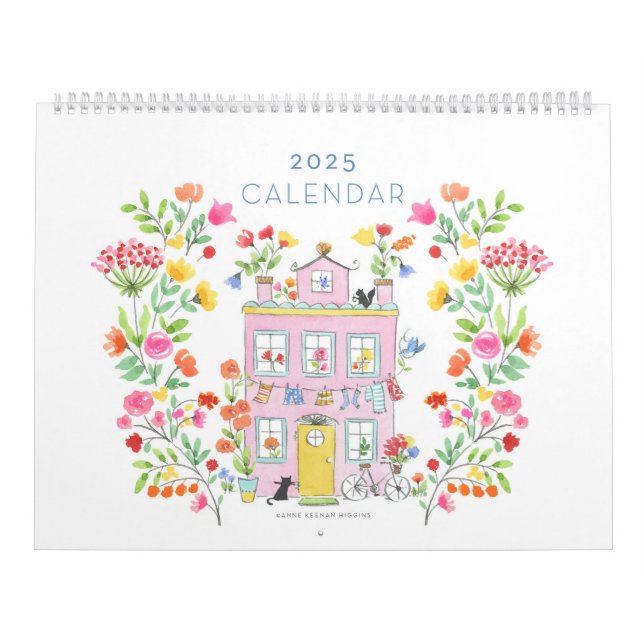 Calendrier mural 2025 / Grand 11 pouces x 14,25 po (Protection)