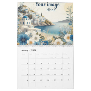 Calendrier mural 2026 de logo d'entreprise personn