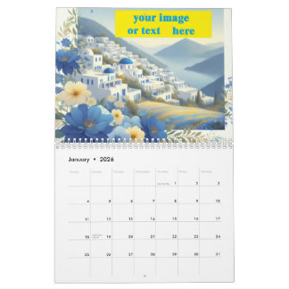 Calendrier mural 2026 de logo d'entreprise personn