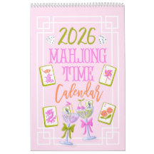 Calendrier mural 2026 Mahjong Time