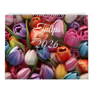 Calendrier mural 2026 Tulipes