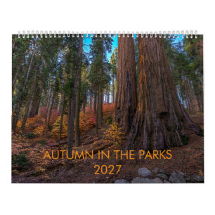 Calendrier mural 2027 de 12 mois - Automne dans le