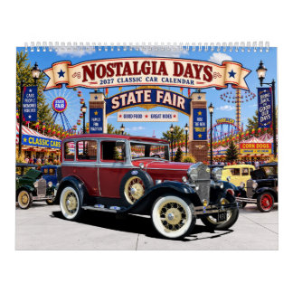 Calendrier mural 2027 des voitures classiques nost
