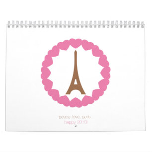 Calendrier Mural amour Paris d'oeil. 2010.