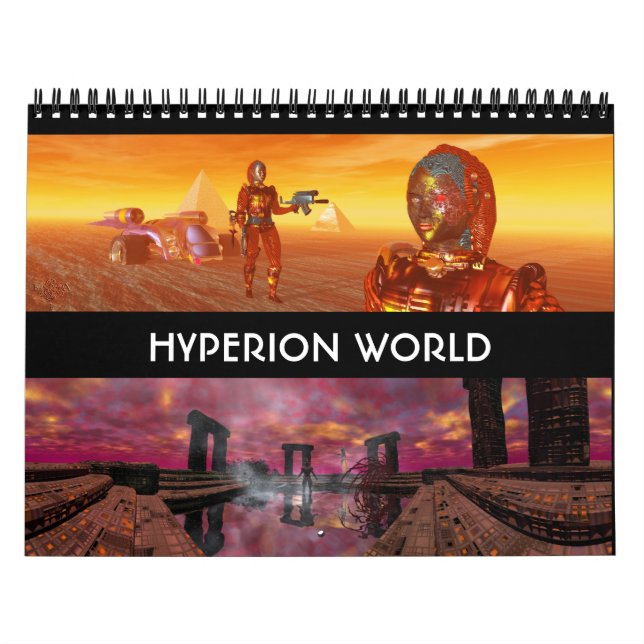 Calendrier Mural ANDROIDES, CYBORGS DE HYPERION WORLD 2017 Sci-Fi (Protection)