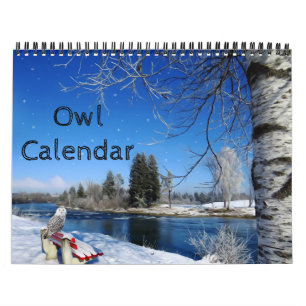 Calendrier Mural Animal Owl Bird Life Office Accueil Destinée Desti