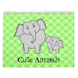 Calendrier Mural Animaux mignons 2022 Cartons brillants colorés