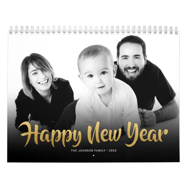 Calendrier Mural Annuaires 2024 Photo de famille Bonne année (Protection)