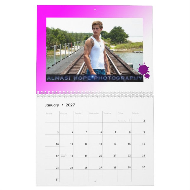 CALENDRIER MURAL APPEL D'ICÔNE (Jan 2027)