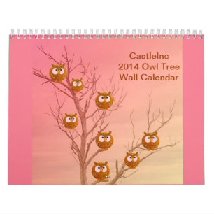 Calendrier Mural Arbre 2014 de hibou