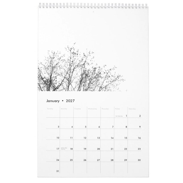 Calendrier Mural architecture (Jan 2027)