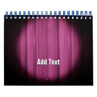 Calendrier Mural Arrière - plan du rideau de scène du centre de la 