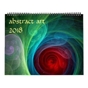 Calendrier Mural Art Abstrait moderne 2018