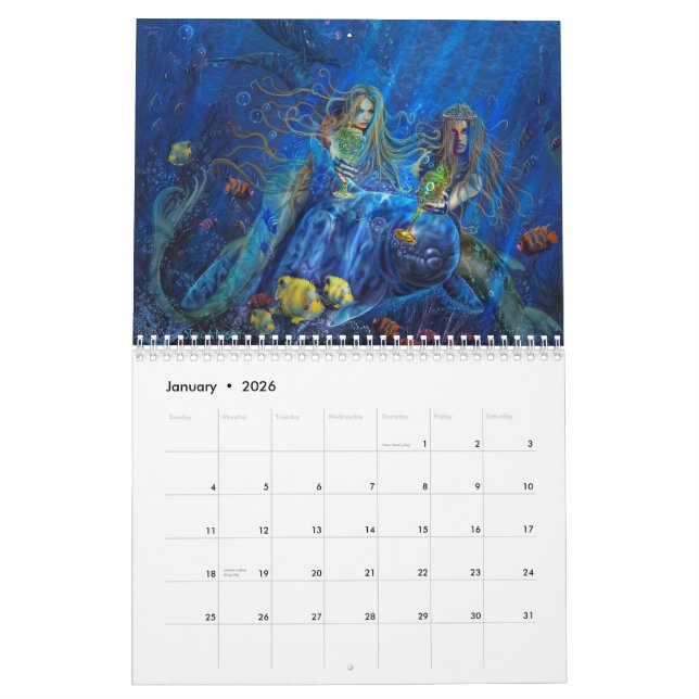 Calendrier Mural Art d'imaginaire par Steve un Roberts (Jan 2026)