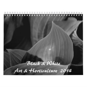 Calendrier Mural Art et horticulture noirs et blancs 2014