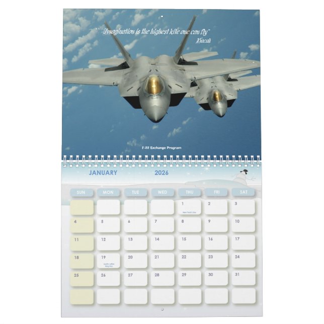 Calendrier Mural Atterrissez, le monde de l'Armée de l'Air 2010 (Jan 2026)